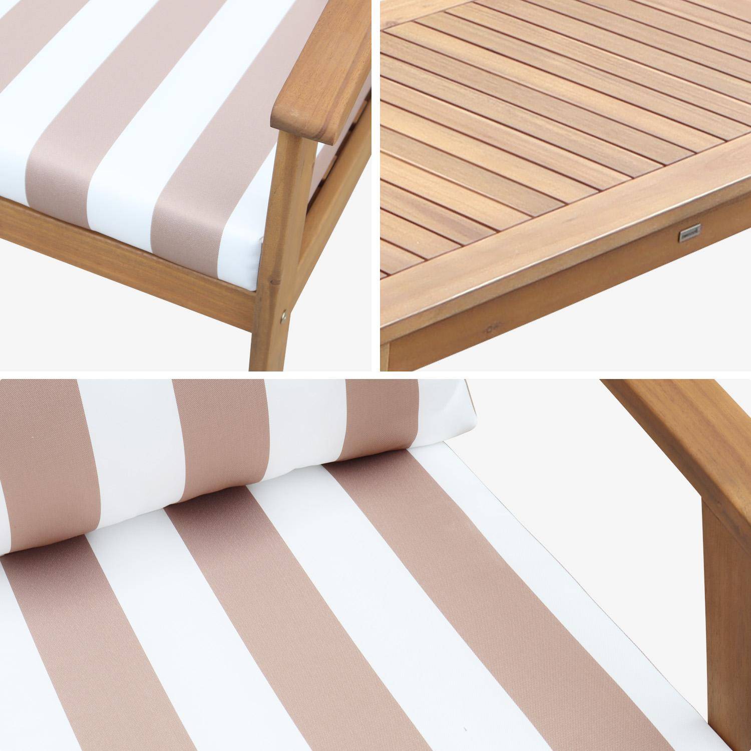 Muebles de jardín de madera de 4 plazas, Ushuaia, Madera, 123x82.7x74.6 cm,sweeek,Photo3
