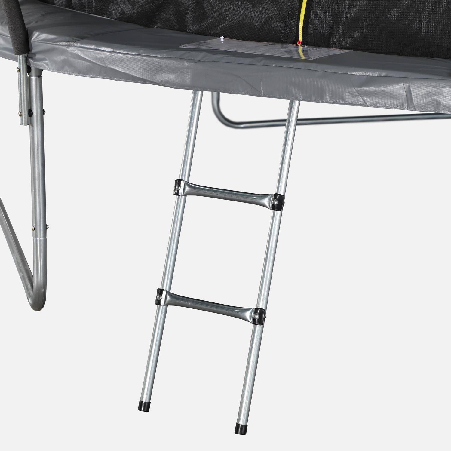 Trampolino 430cm rete interna con pacchetto accessori, Venus Inner XXL, Grigio, 365x365x80 cm Photo4