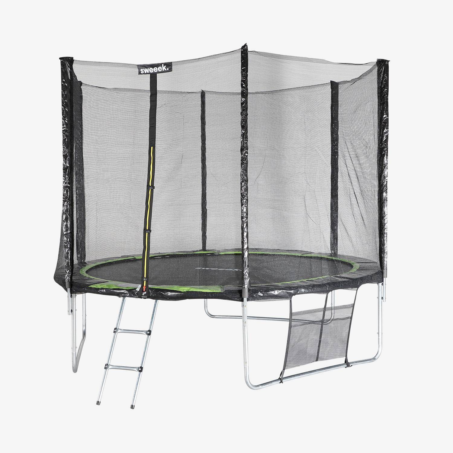 Cama elástica 305cm con pack de accesorios, Mars XXL, Verde, 303x303x78 cm Photo3