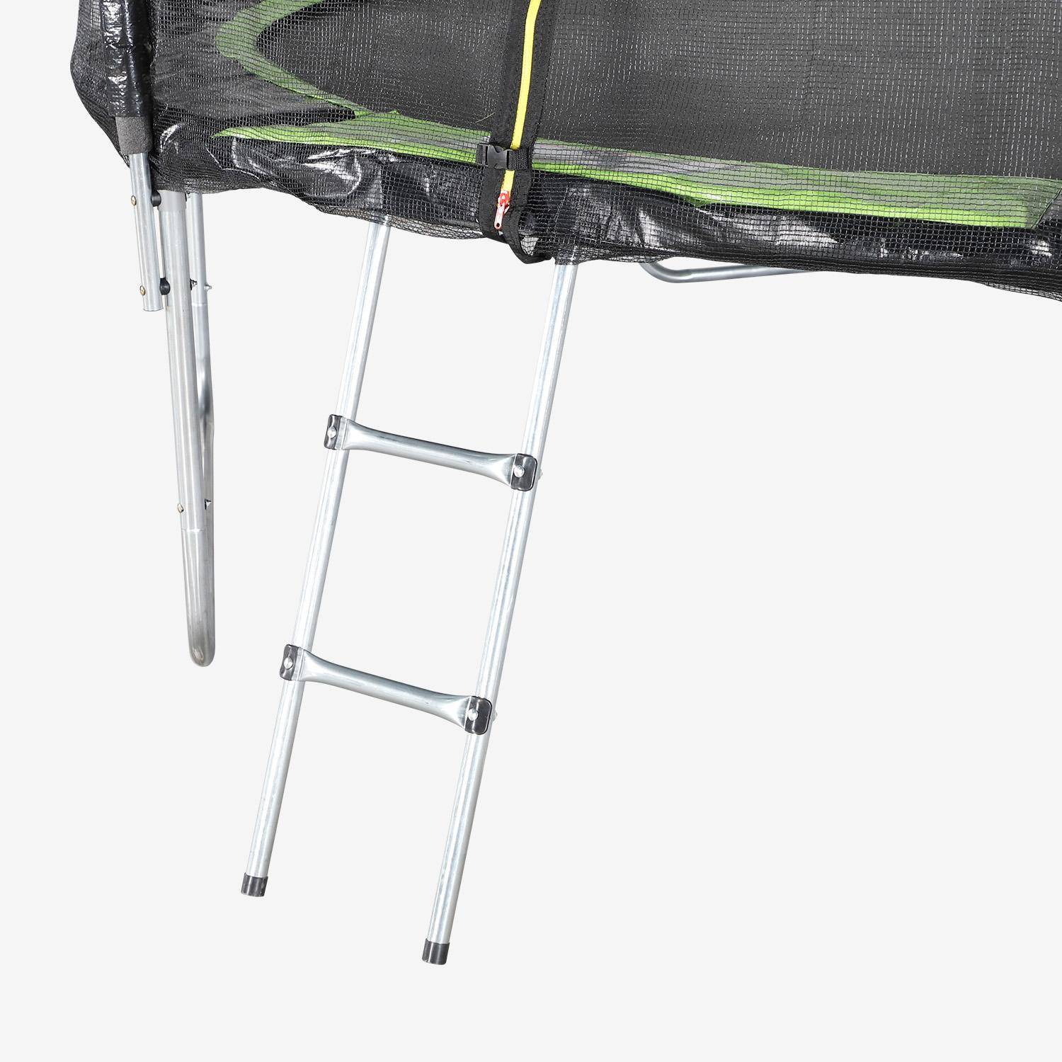 Trampolino 370cm con pacchetto di accessori, Saturne XXL, Verde, 365x365x80 cm,sweeek,Photo3