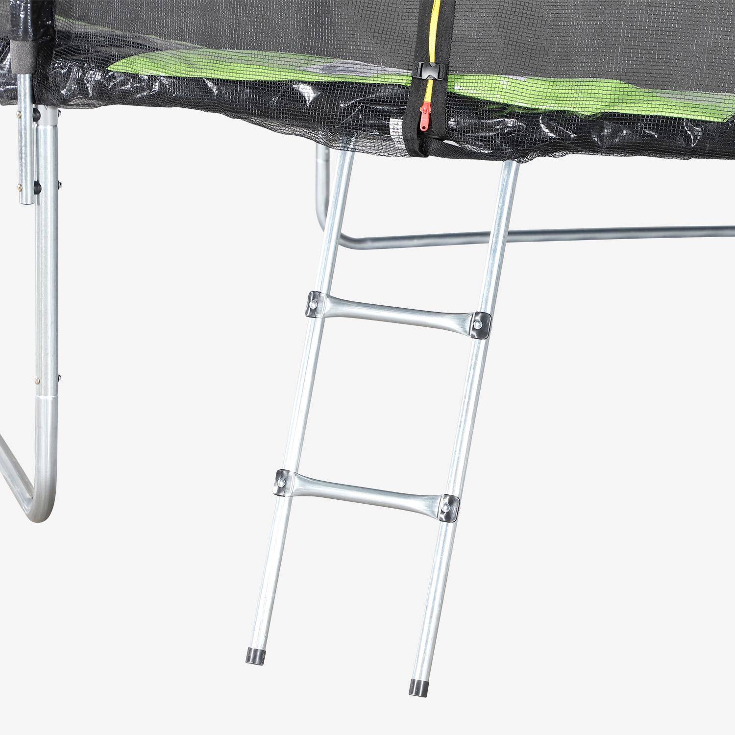 Trampolín con pack de accesorios de 430cm, Venus XXL, Verde, 430x430x260 cm Photo4