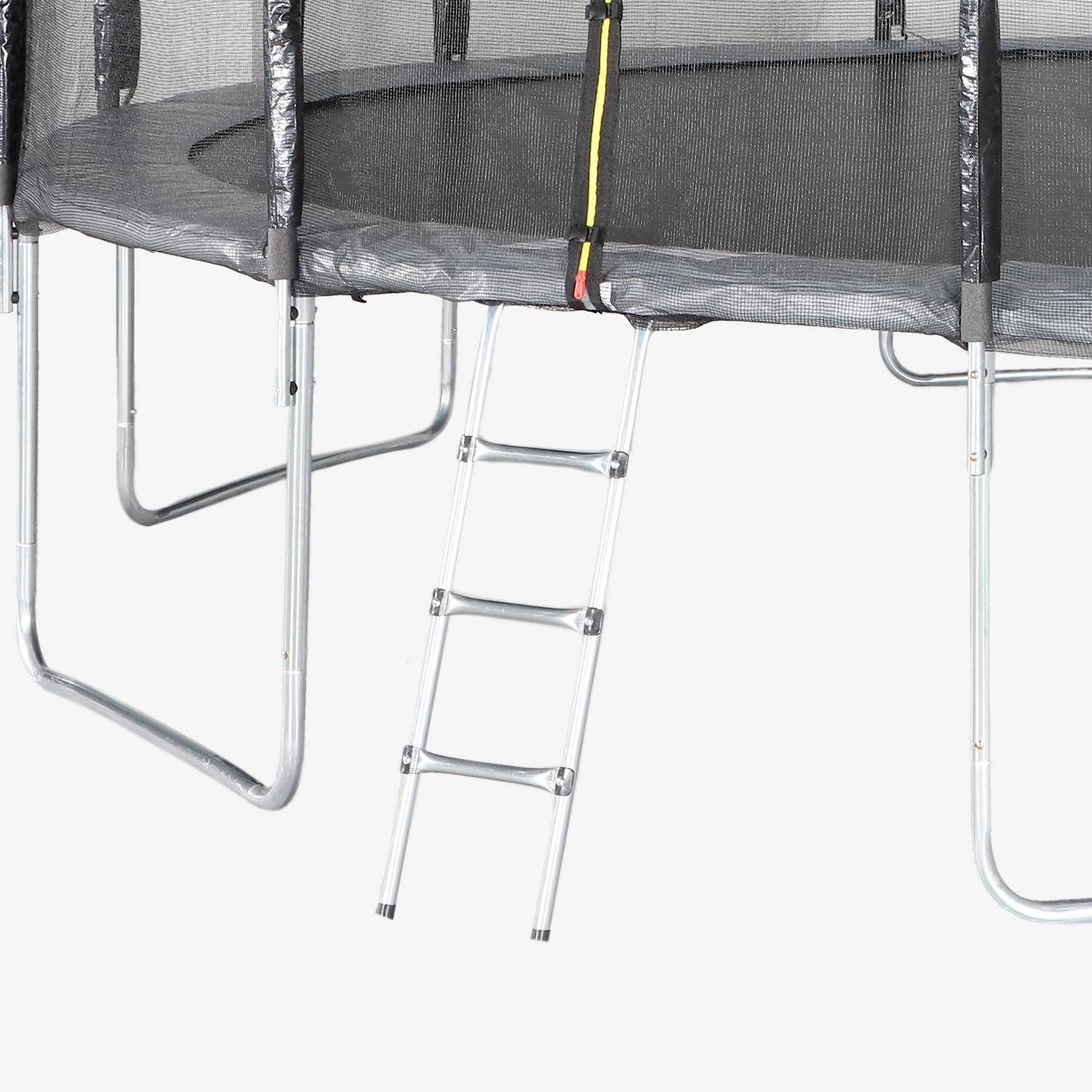 Trampolino con pacchetto di accessori, 490cm, Jupiter XXL, Grigio, 490x490x270 cm Photo5