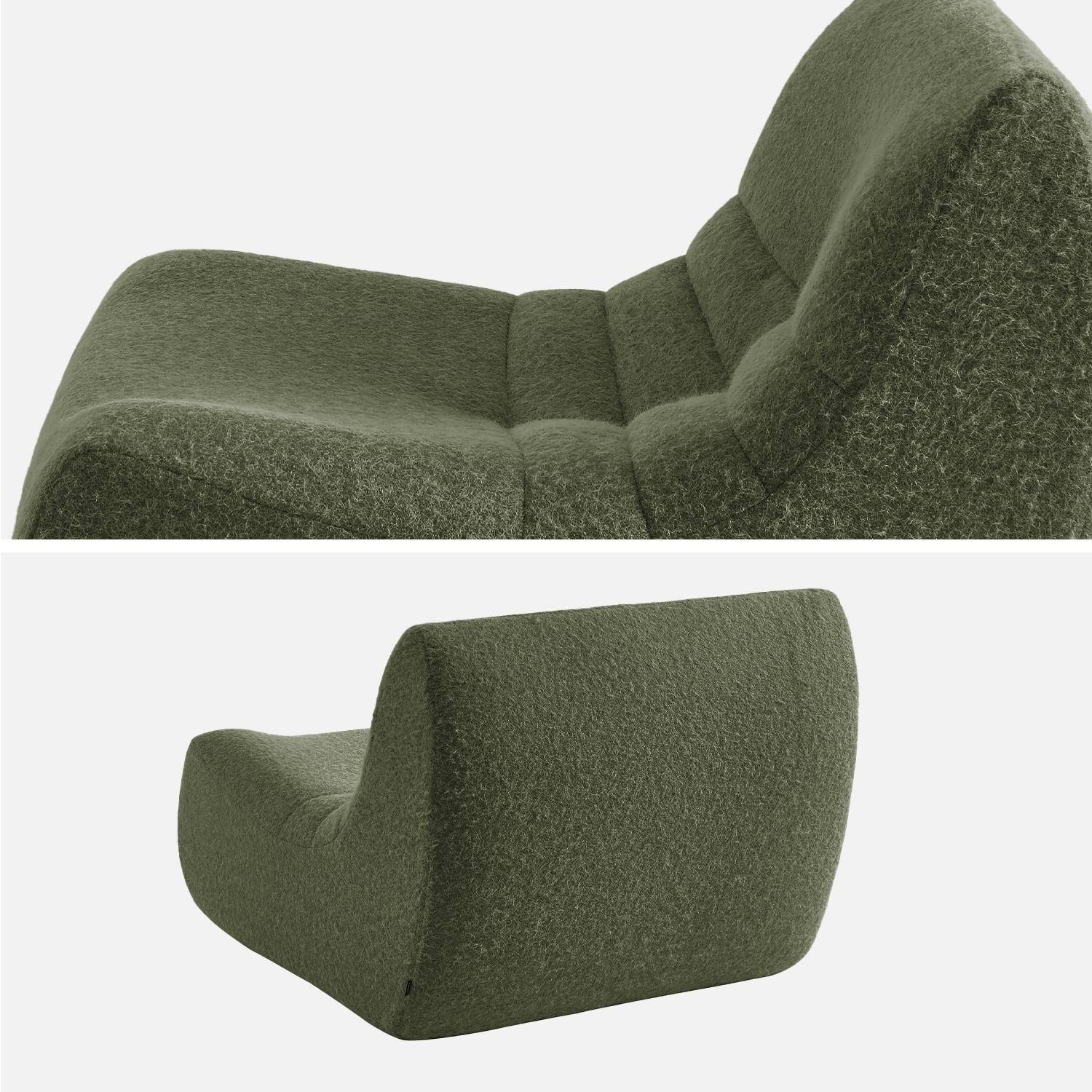 Fauteuil Sokol alpaca-effect bekleding 1 zitplaats kaki L 91 x B 105 x H 72cm - Sokol Photo5
