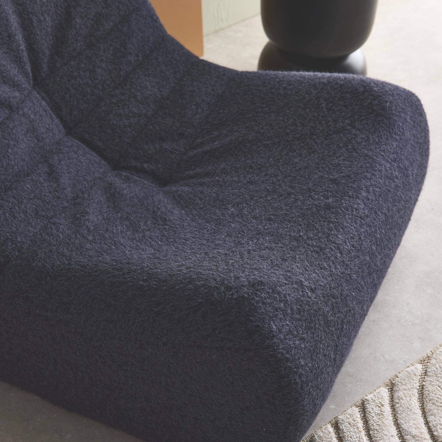 Modularer Sessel mit nachtblauem Bezug im Alpaka-Look, B 91 x T 105 x H 72 cm - Sokol,sweeek,Photo2