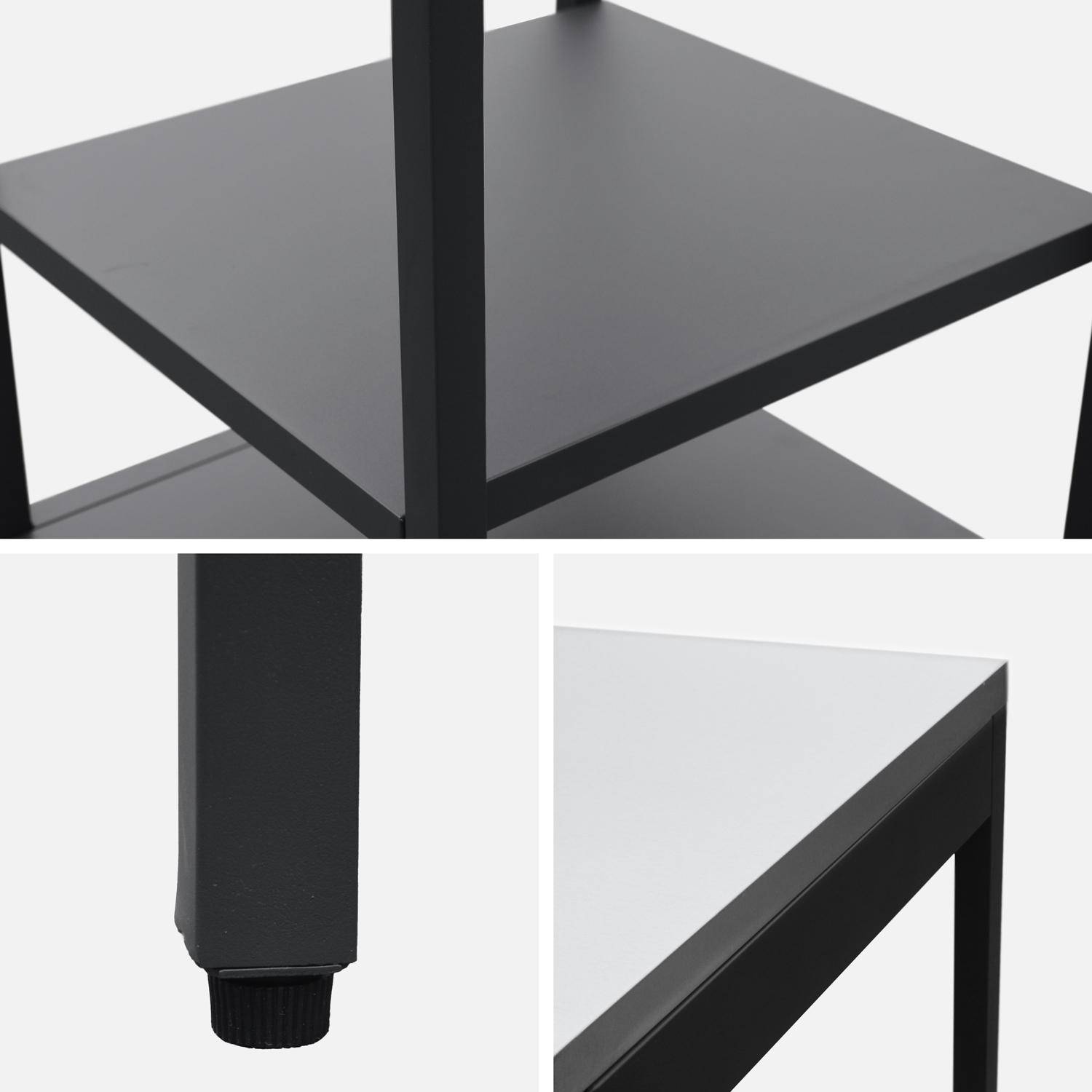 Buitenkeuken van zwart staal met 2 planken L49cm,sweeek,Photo6