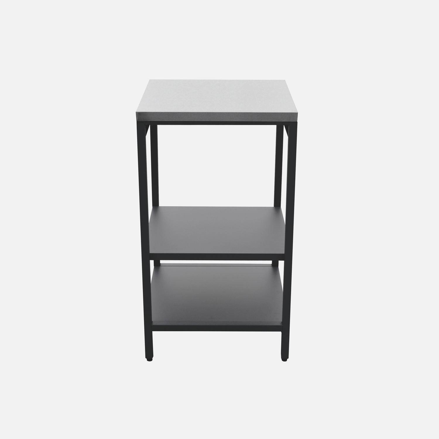 Buitenkeuken van zwart staal met 2 planken L49cm,sweeek,Photo5