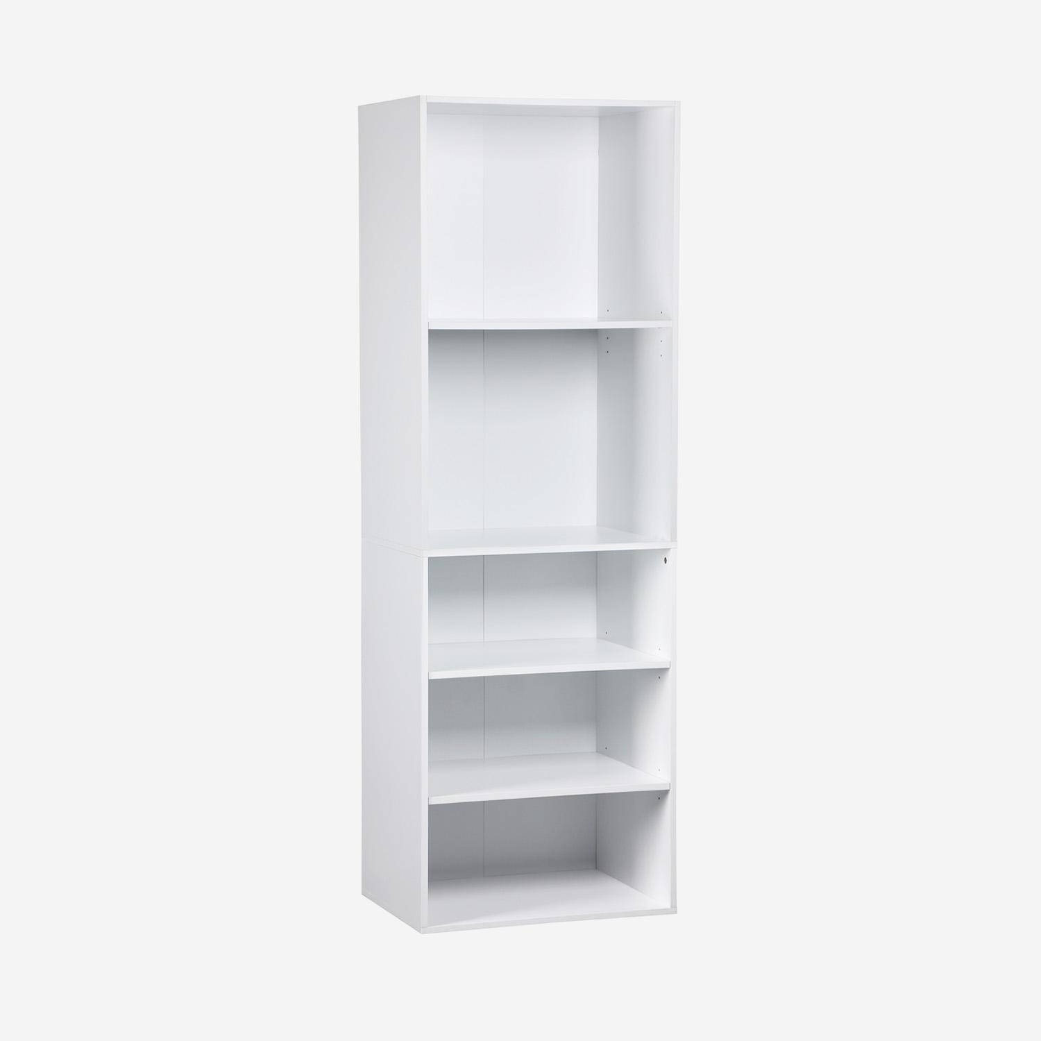 Kit dressing modulable avec 3 éléments, étagères, tiroirs, penderie, porte pantalons, coloris blanc 200 x 45 x 180 cm Photo8
