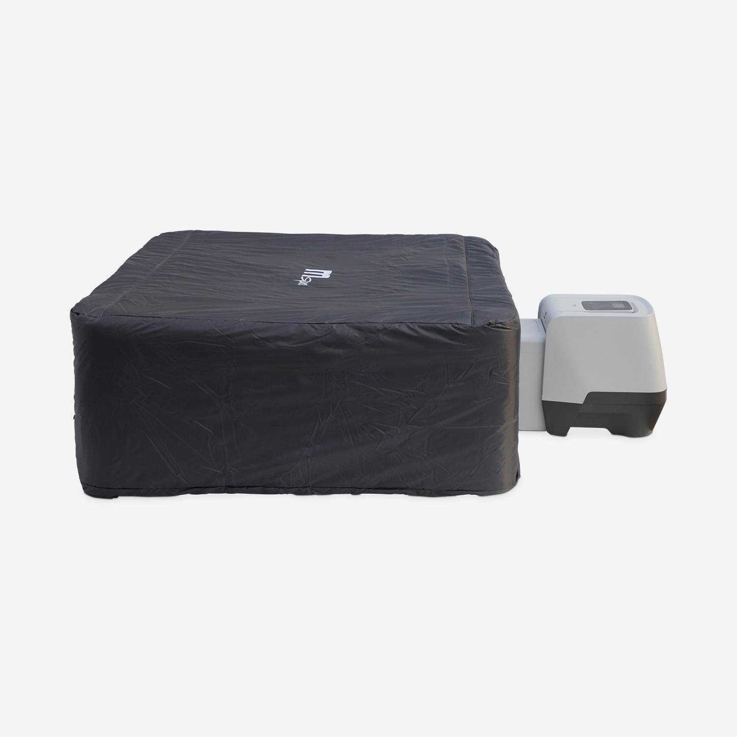 Spa rigide 6 places hydromassages, 4 coussins avec housse de protection, OSLO AMBER, beige, L 160 x P 160 x H 65 cm Photo3