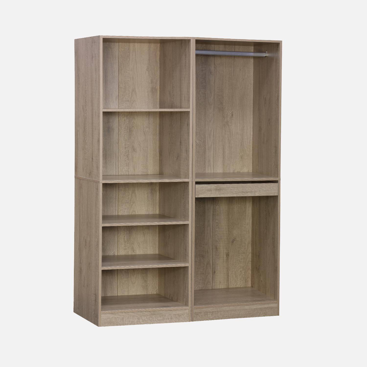Vestidor Módulo de 2 elementos, Modulo, Natural, 120x45x180 cm Photo1