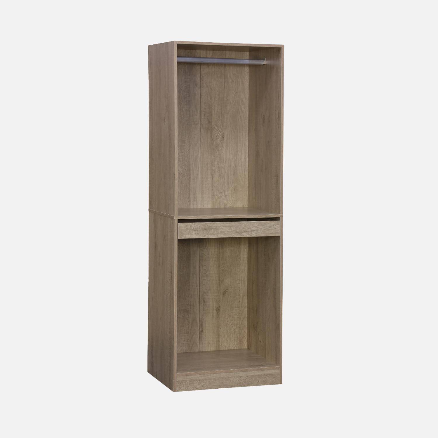 Vestidor Módulo de 2 elementos, Modulo, Natural, 120x45x180 cm Photo4