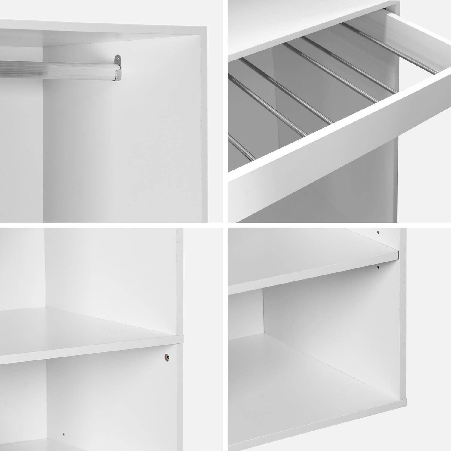 Vestidor Módulo de 2 elementos, Modulo, Blanco, 120x45x180 cm Photo5