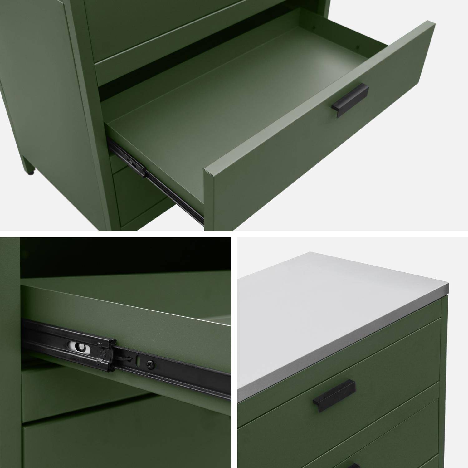 Cuisine extérieure 6 modules avec barbecue en acier inoxydable vert Photo20