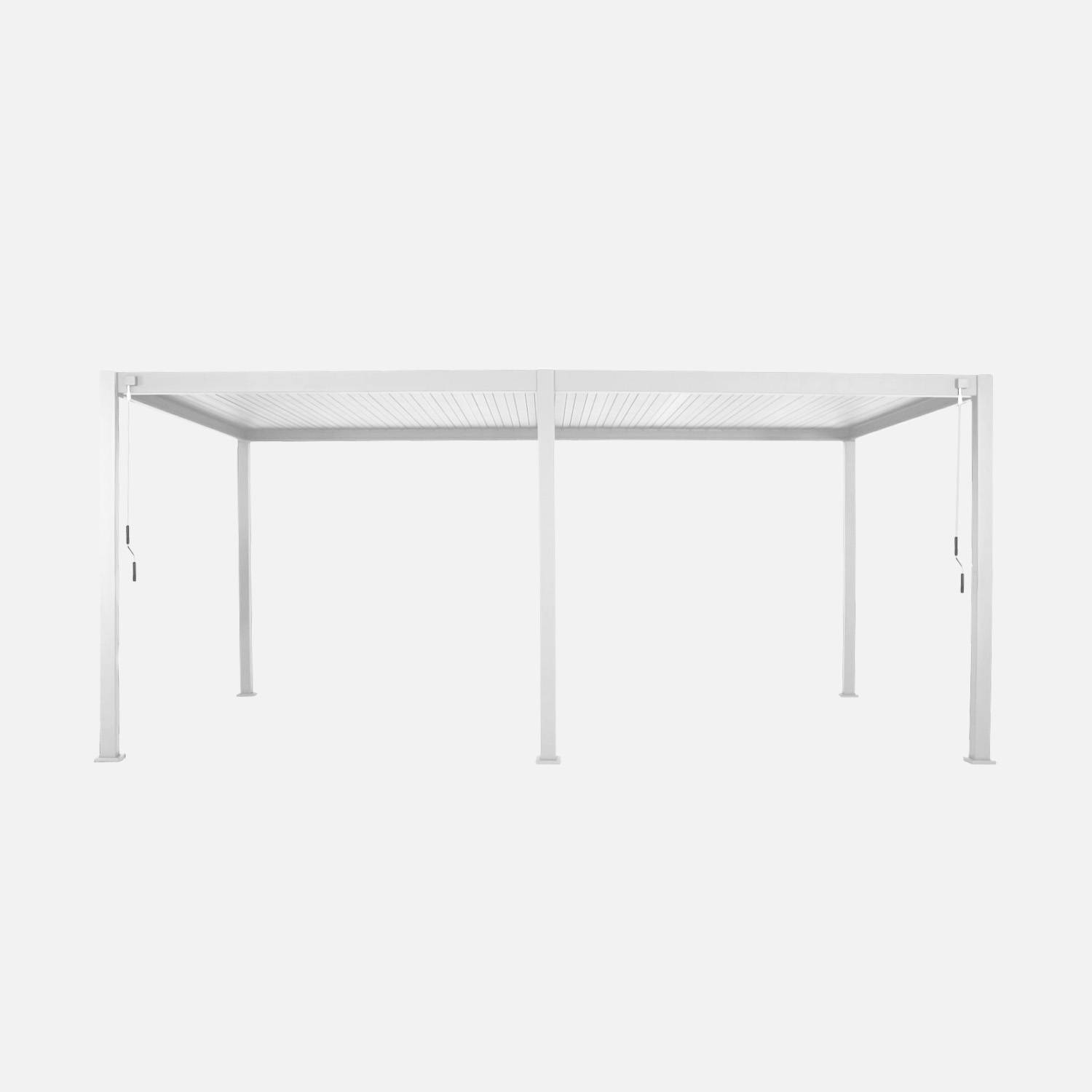 Pergola bioclimatique aluminium 6x3m blanc