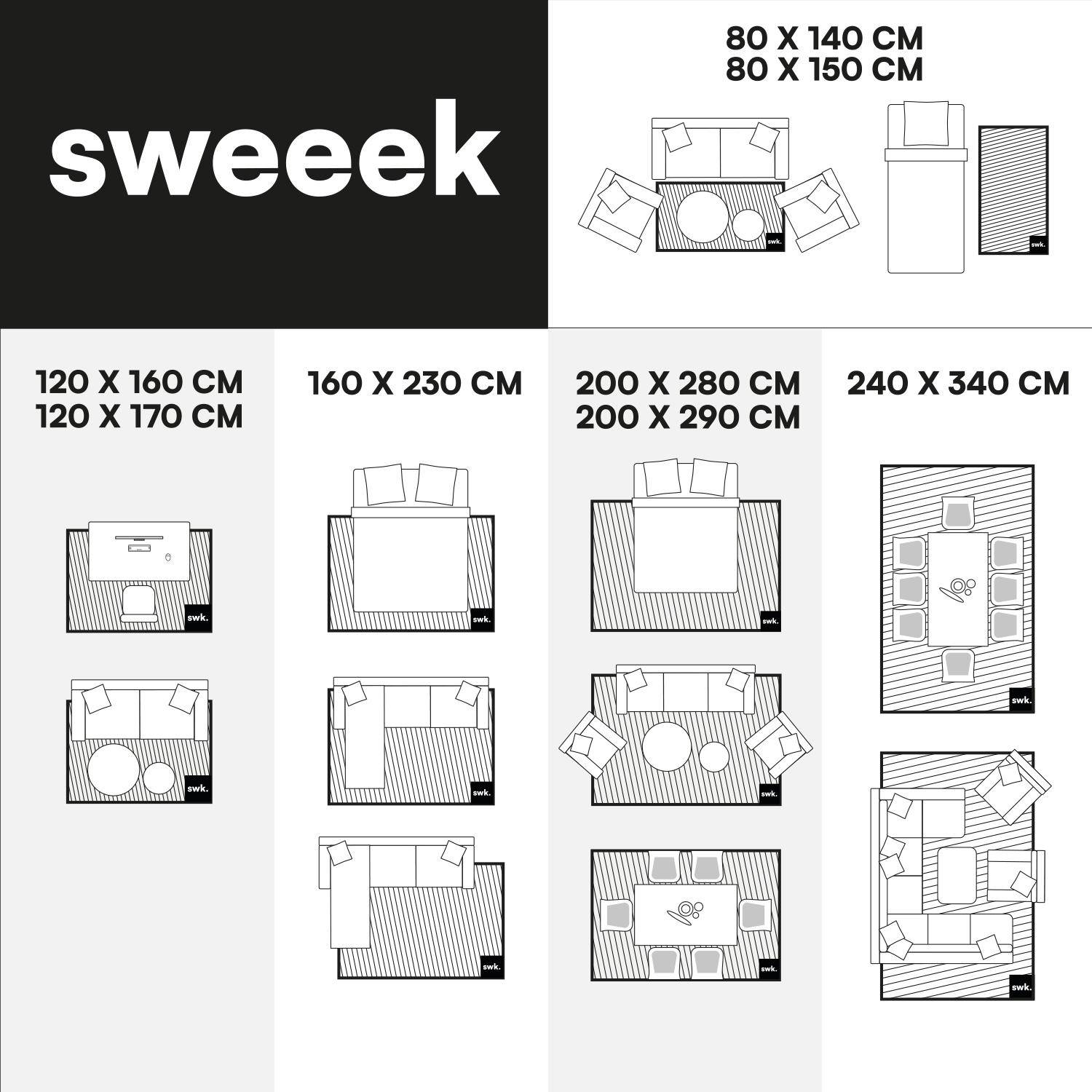 Tappeto da interno motivo moderno, arancione, Joyce, Arancione, 160x120x2 cm,sweeek,Photo4