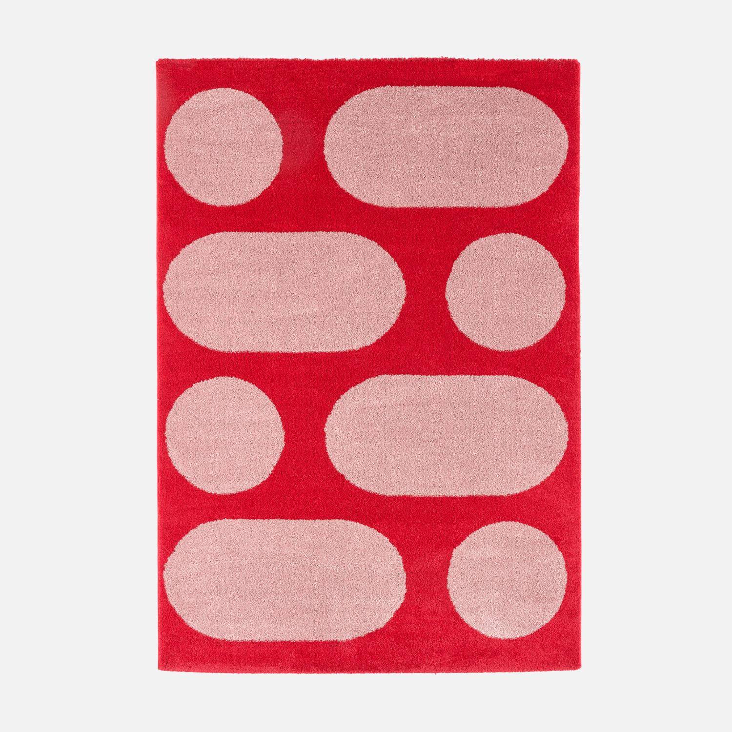 Tapis Int Rieur Joyce Rouge Motif Moderne X Cm Sweeek