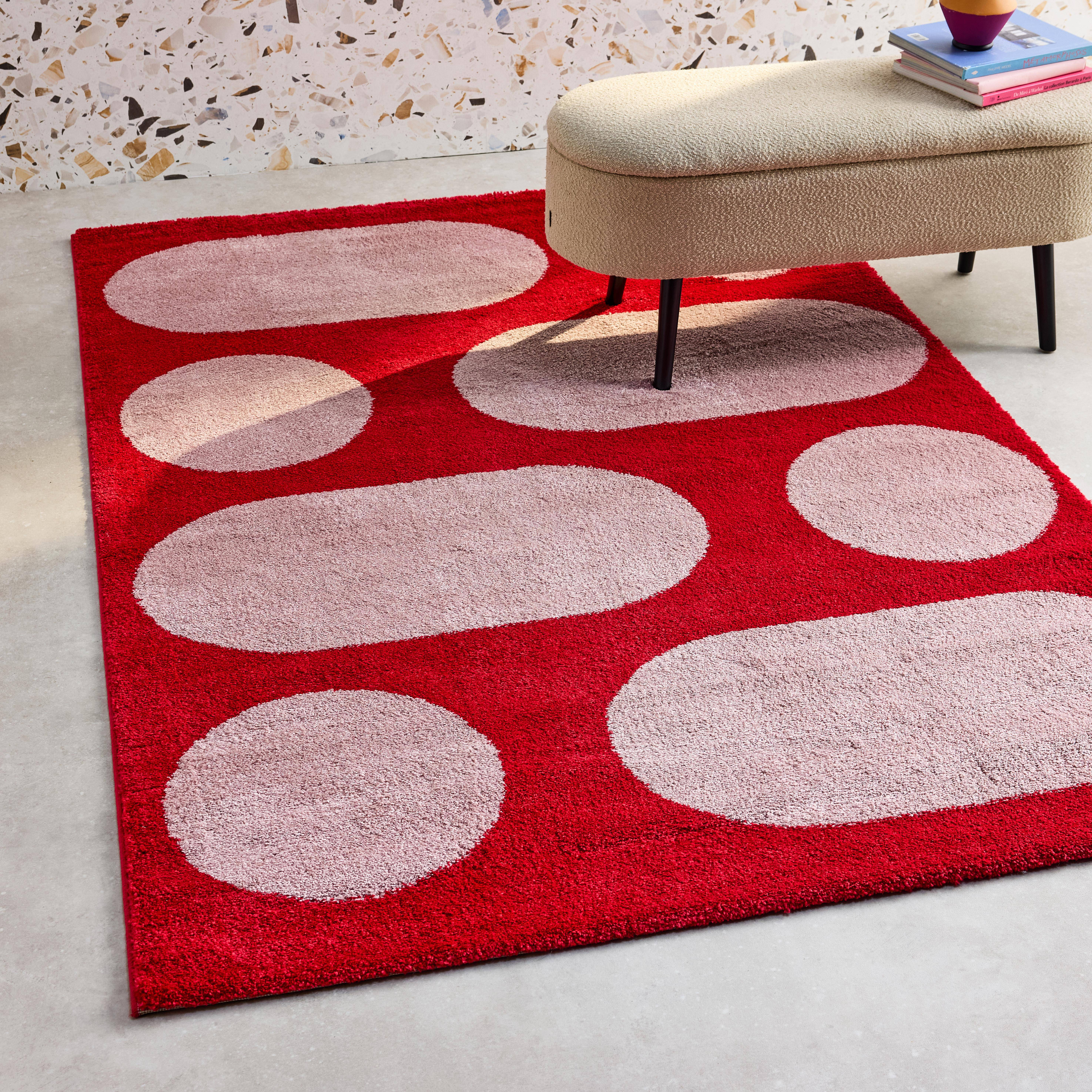 JOYCE indoor rug red, modern pattern, 160 x 230 cm | sweeek