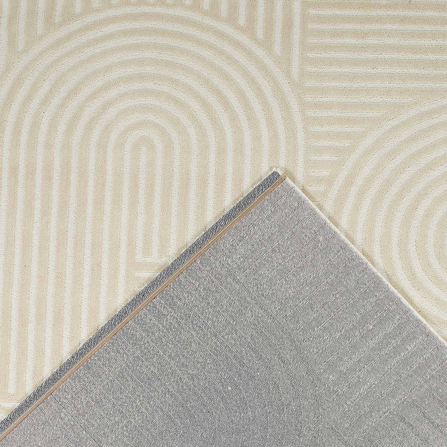 Tapis intérieur JENNY motif graphique arches, poils ras, crème, 160 x 230 cm Photo5