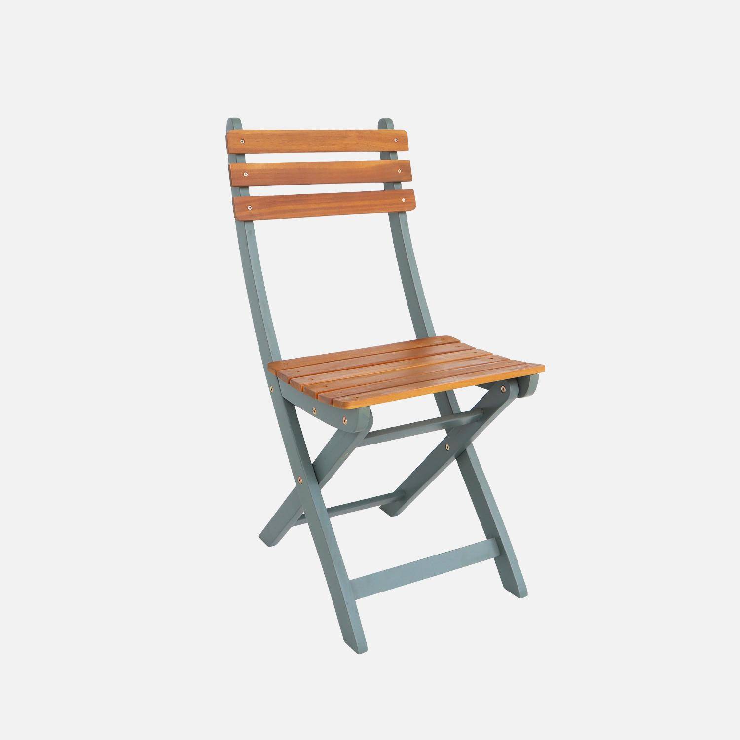 10-seater acacia garden table with rounded corners, Calena + Senora, Khaki Green, 200x100x75 cm Photo6