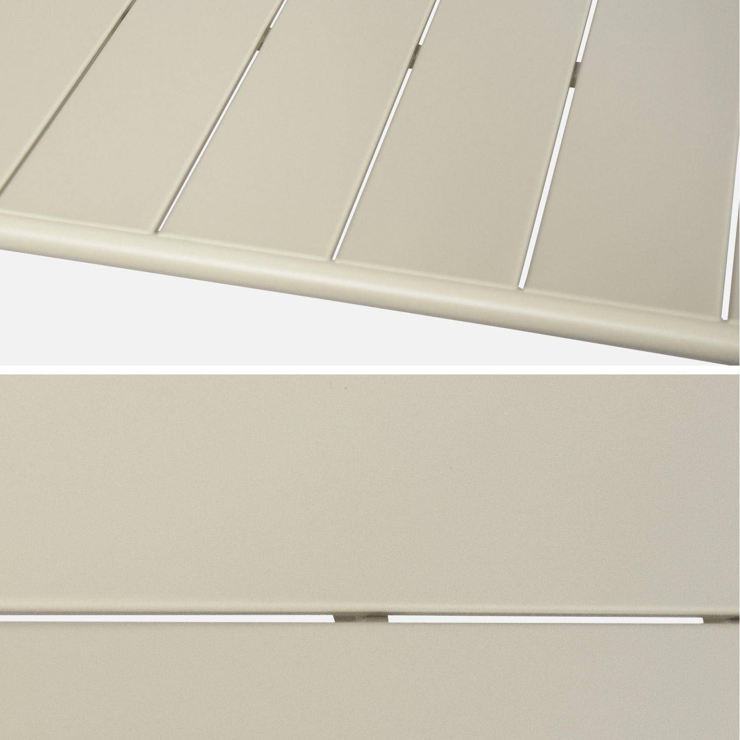 Beige metalen tuintafel Amélia + 6 stoelen,sweeek,Photo6