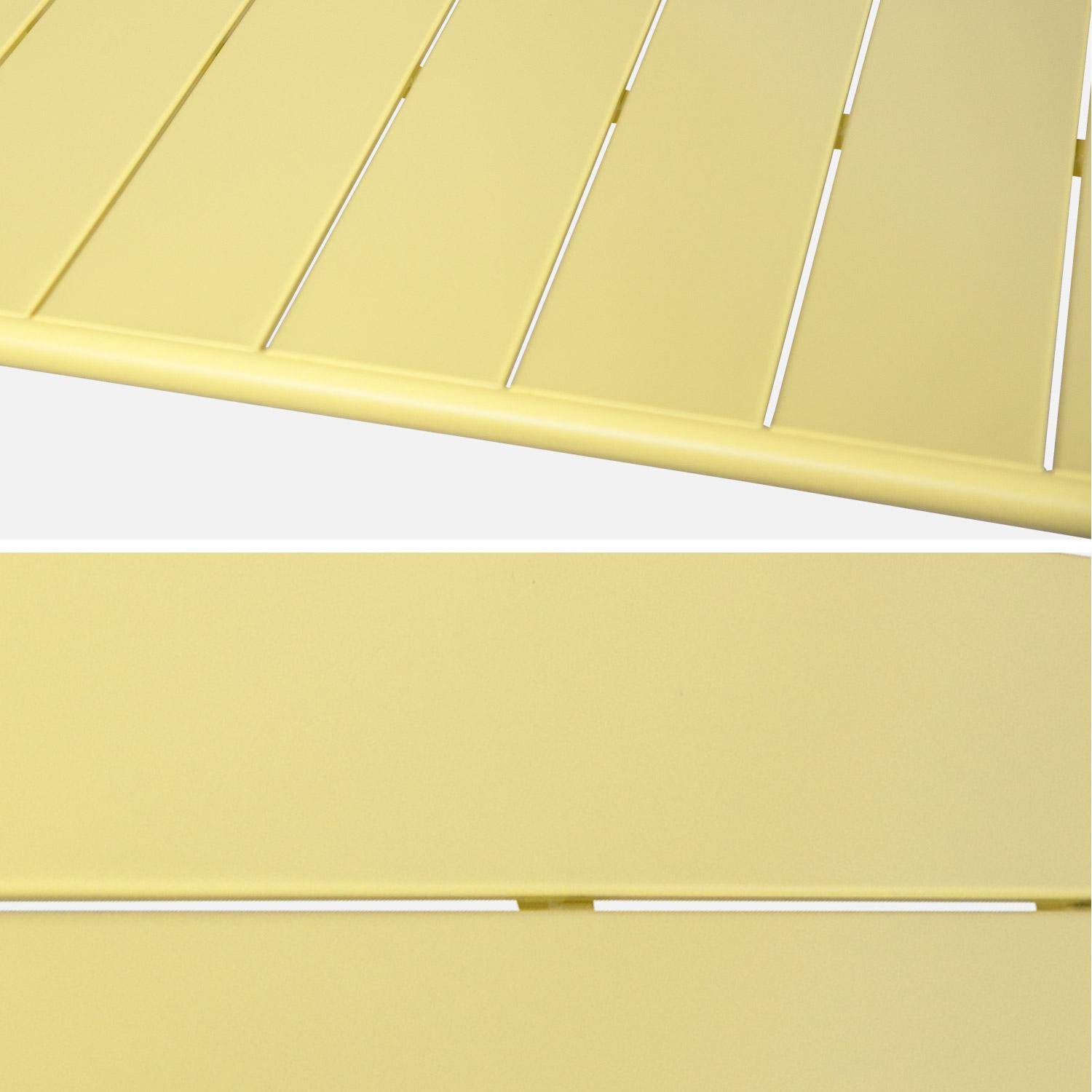 Table de jardin en métal jaune Amélia + 6 chaises Photo6