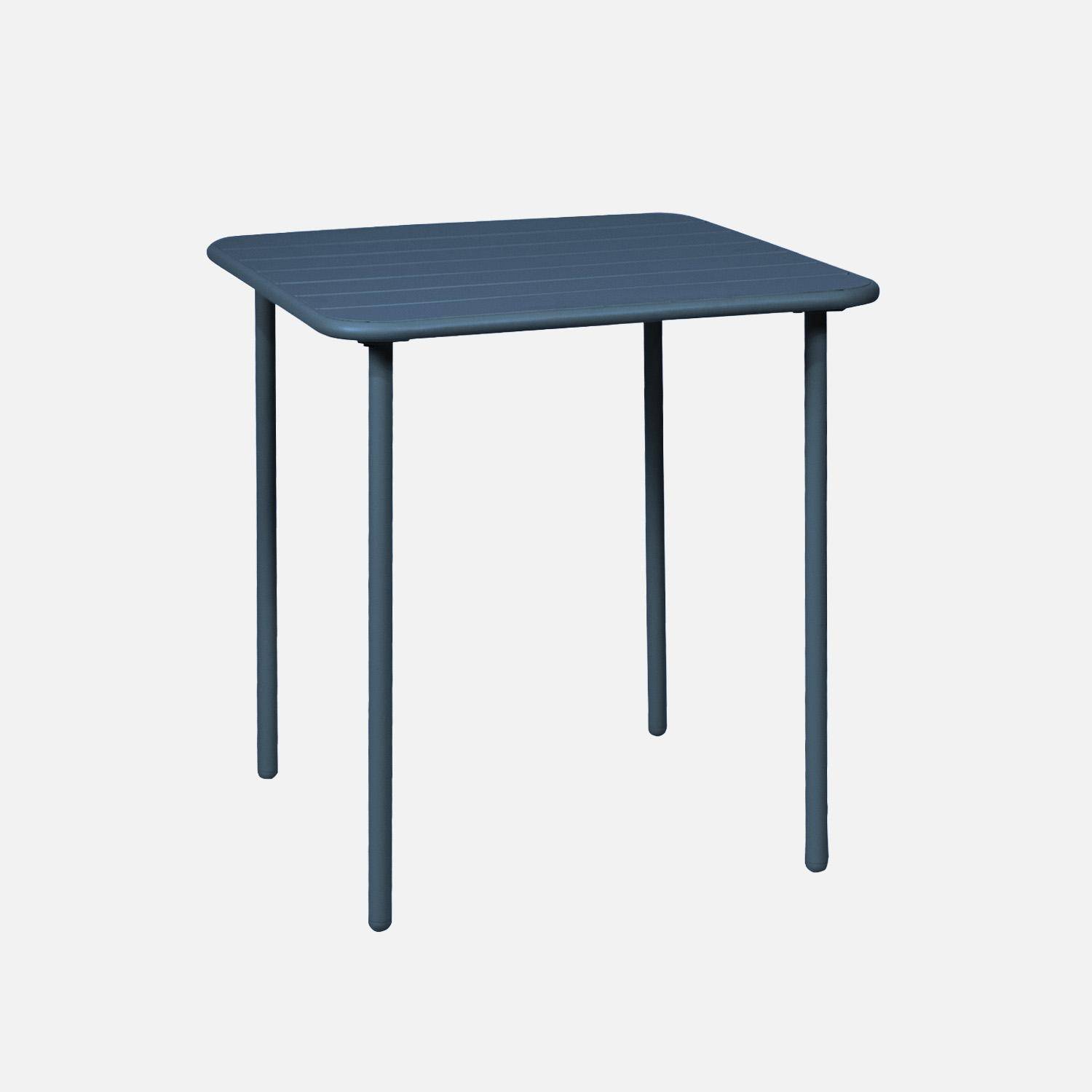 Tuinset van marineblauw metaal Amélia met 2 stoelen Photo4