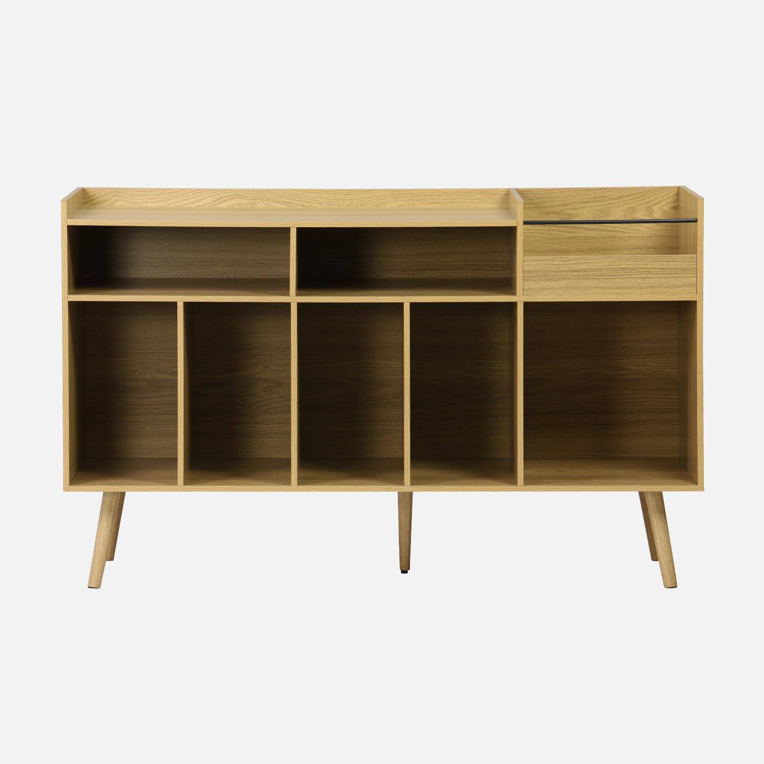 130cm vintage vinyl furniture XL with  wood effect, Dune, Natural, 130x50x80 cm,sweeek,Photo2