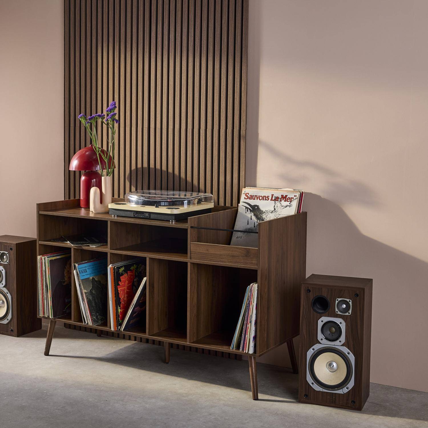 Mebel na winyle w stylu vintage z efektem drewna, Nepal, dł. 130 x gł. 50 x wys. 80 cm Photo2