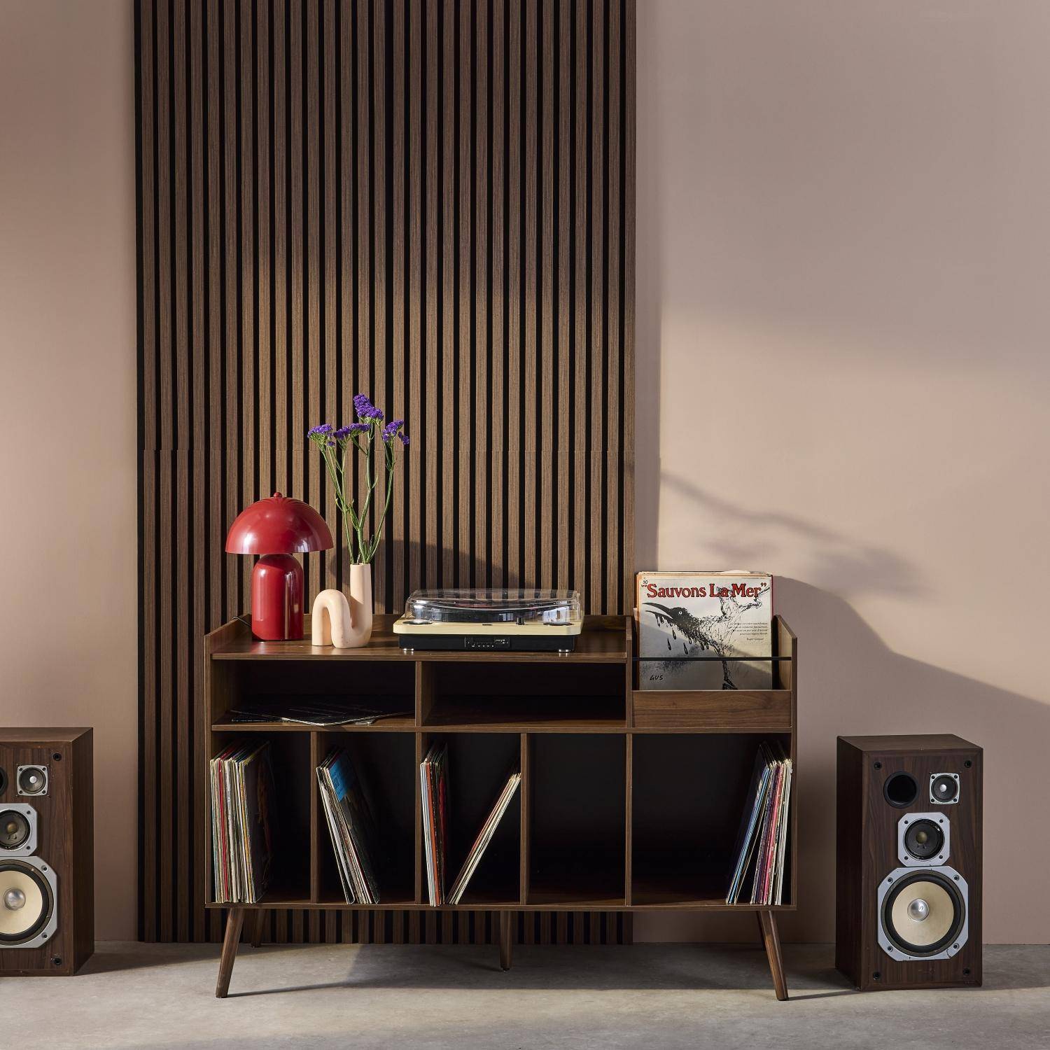 Mebel na winyle w stylu vintage z efektem drewna, Nepal, dł. 130 x gł. 50 x wys. 80 cm Photo1