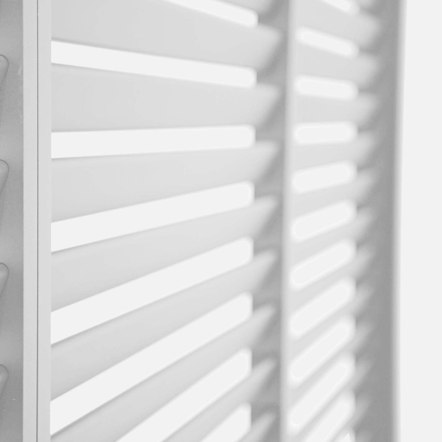 Pergola bioclimatique aluminium 3x3 m V2 lames orientables + 3 persiennes TRIOMPHE blanc Photo6