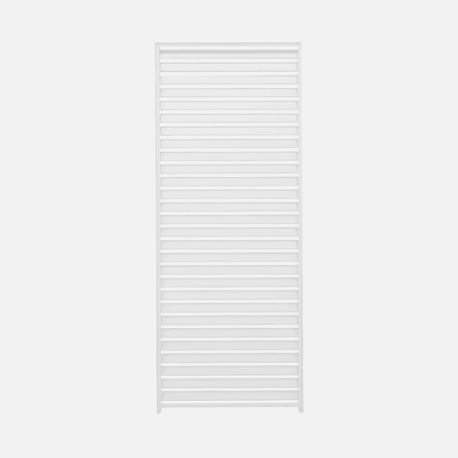 Pergola bioclimatique aluminium 3x3 m V2 lames orientables + 3 persiennes TRIOMPHE blanc Photo5