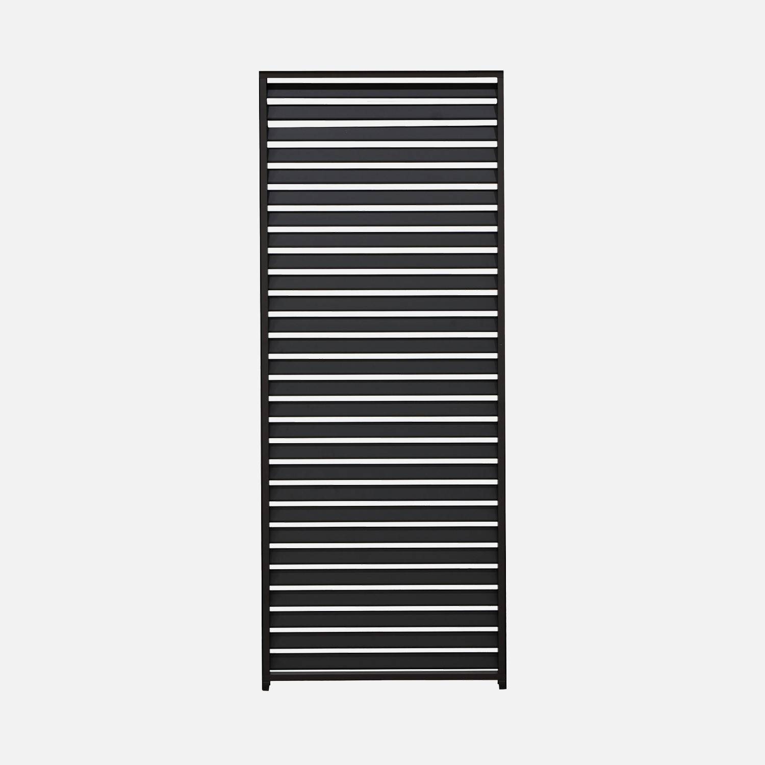 3x3m louvered aluminium pergola with adjustable slats V2 + 3 shutters, Triomphe + shutters, Anthracite, 301x301x250 cm Photo5