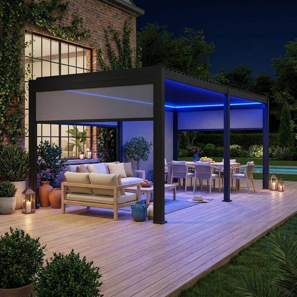 Triomphe 6x3m LED + 4 markizy 3m