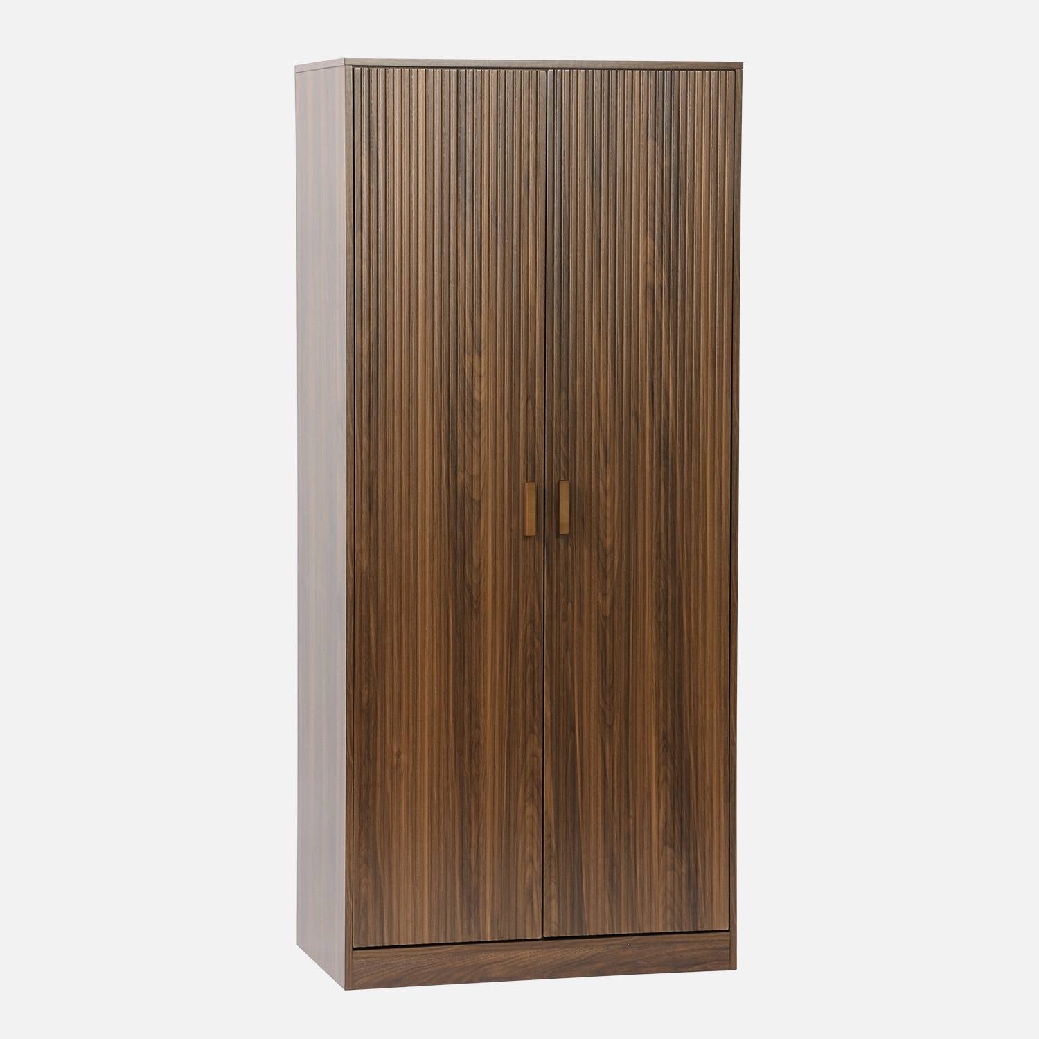 Vestidor, armario de dos puertas, Madera de nogal