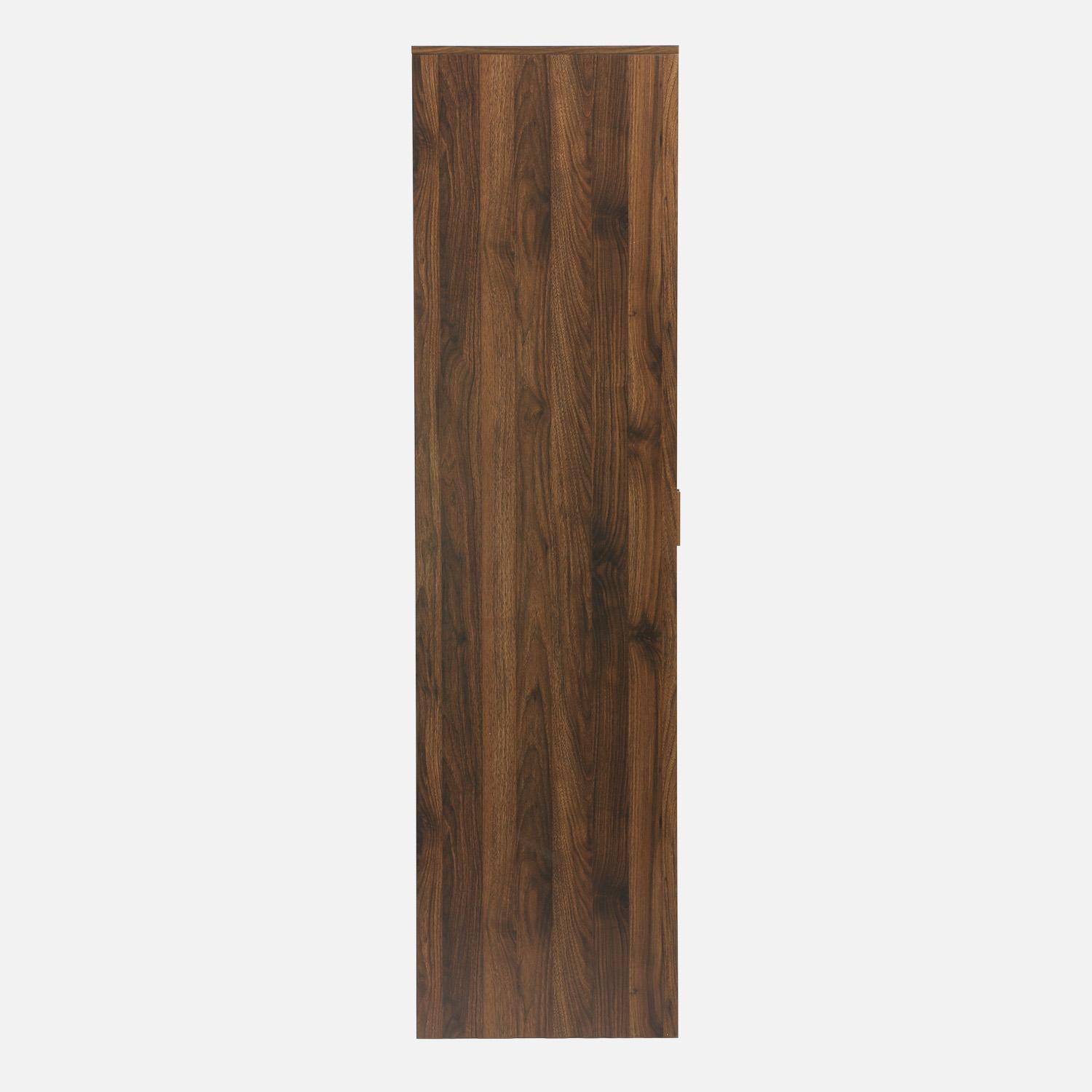 Vestidor, armario de dos puertas, Linear, Madera de nogal, 80x48x180 cm Photo5