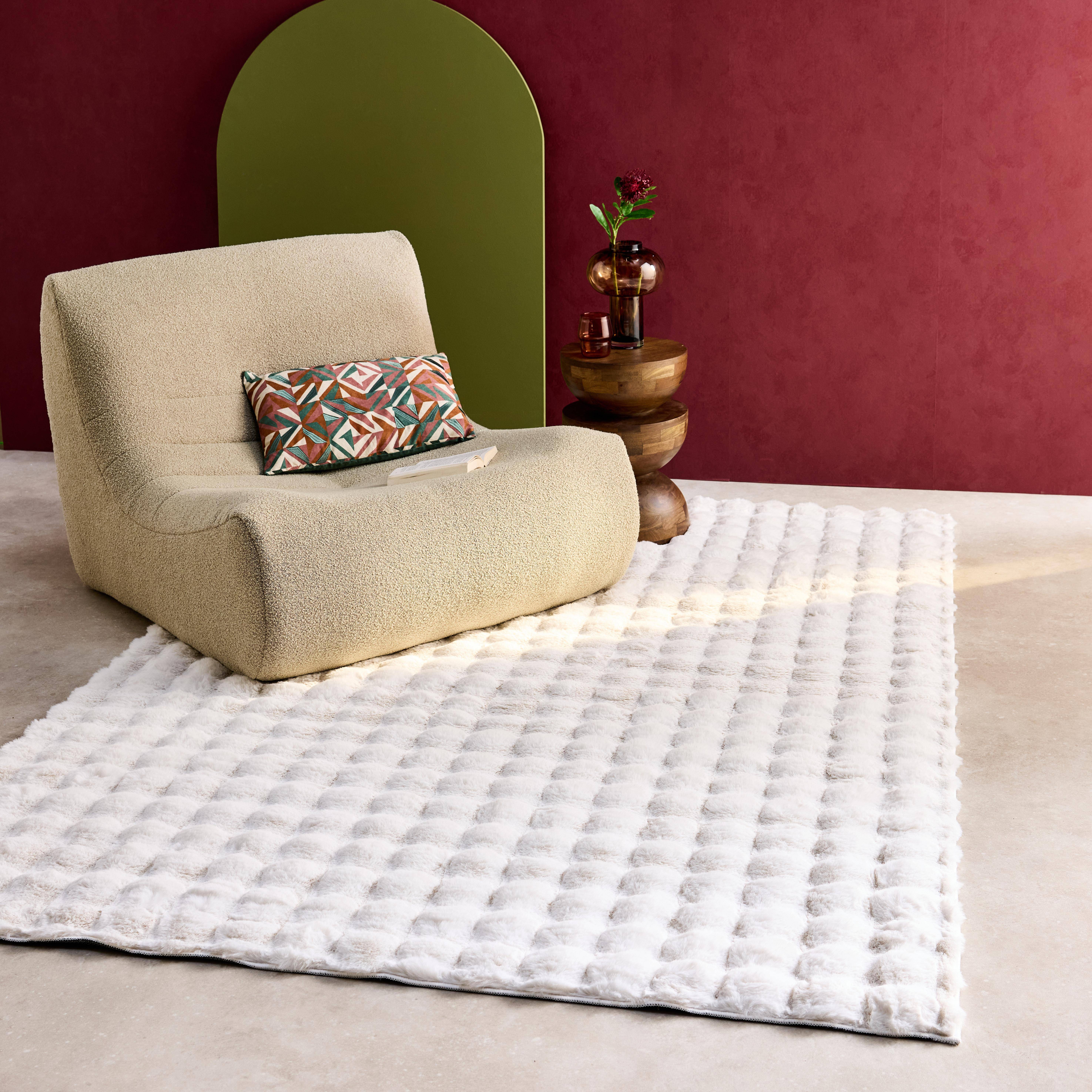 Tappeto da interno bubble bianco, Bumpy, Bianco, 150x80x1.9 cm Photo1