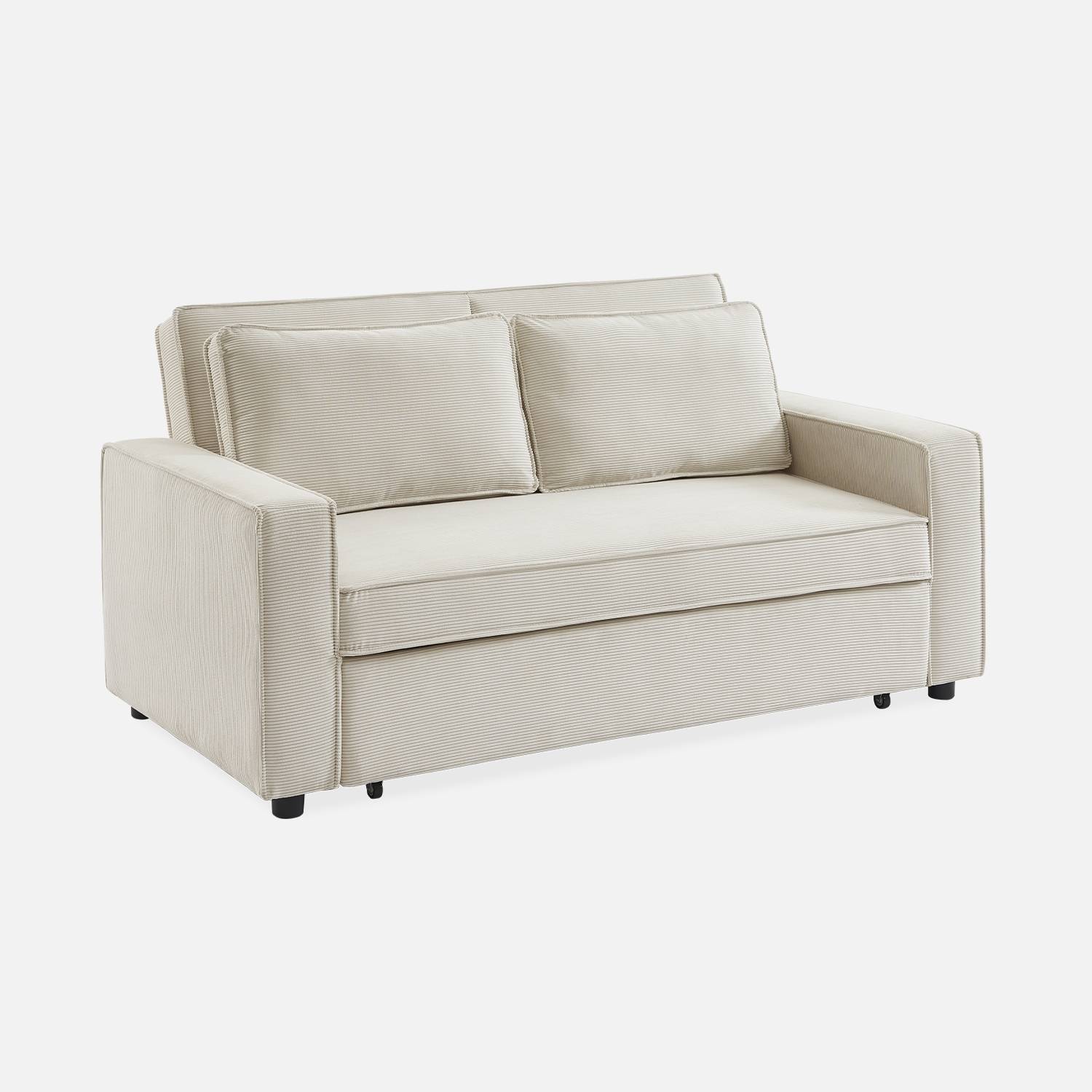 3-seater corduroy sofa bed