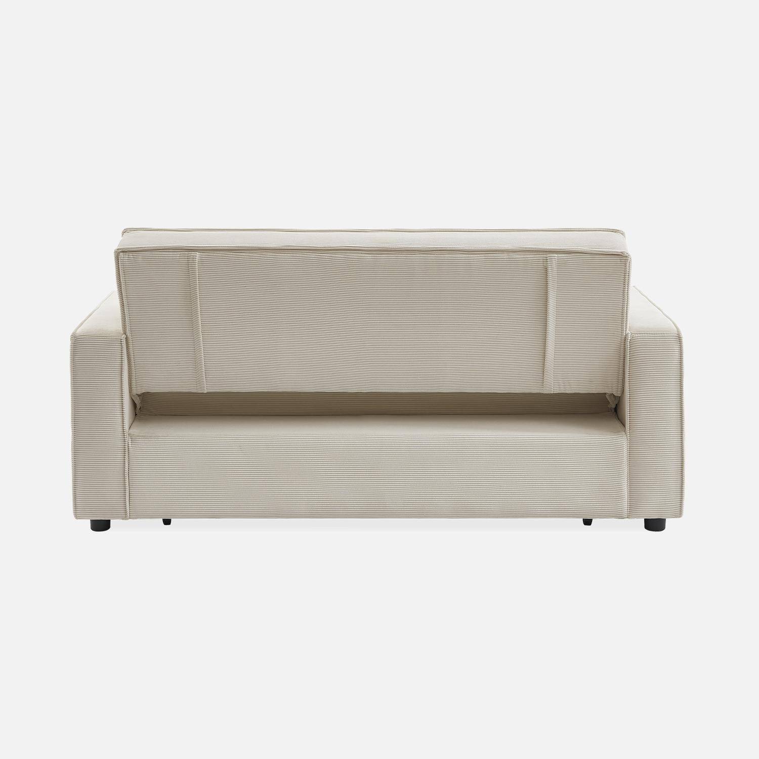 3-seater corduroy sofa bed, Chill, 172.5x91.5x88.5 cm Photo11