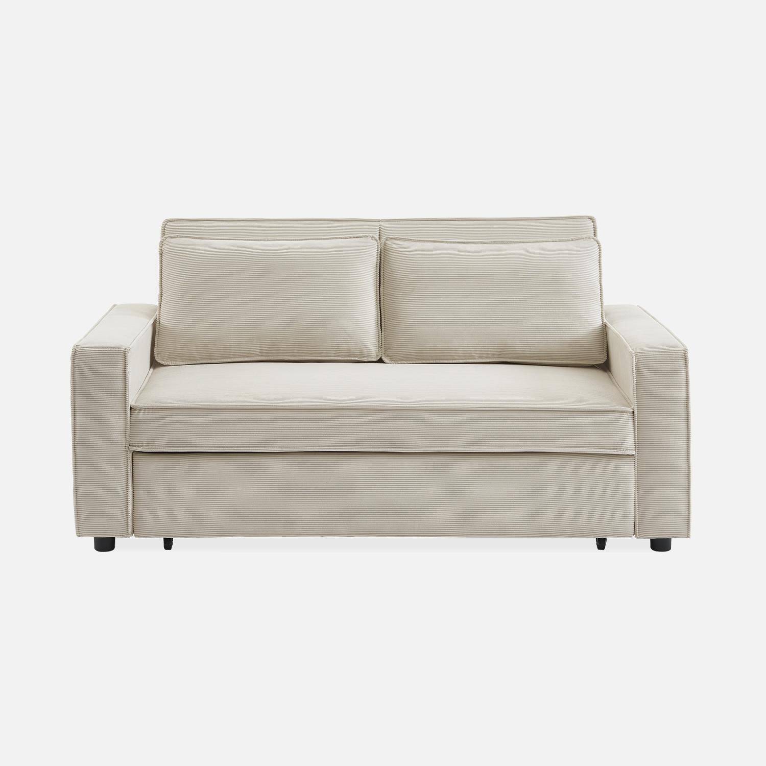 3-seater corduroy sofa bed, Chill, 172.5x91.5x88.5 cm Photo6