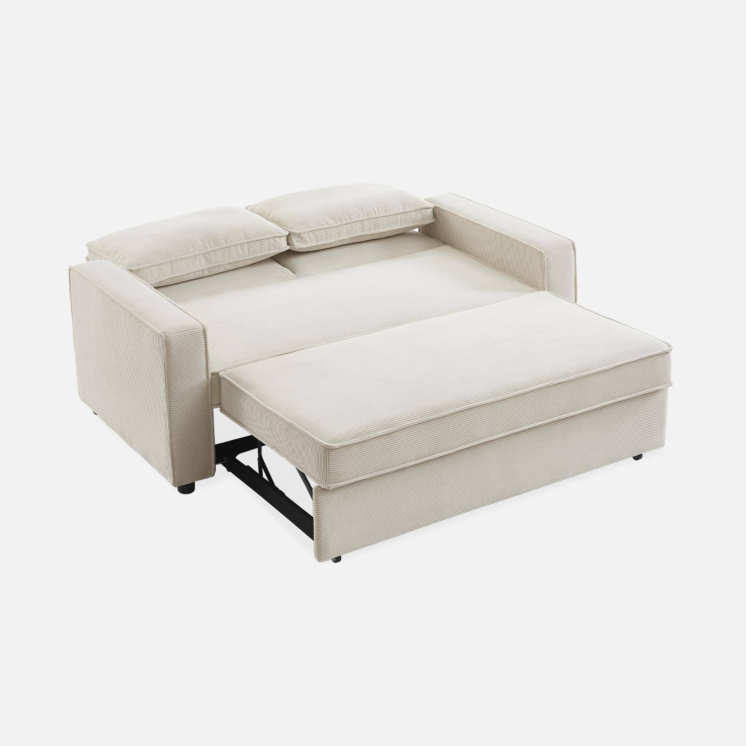 3-seater corduroy sofa bed, Chill, 172.5x91.5x88.5 cm Photo9