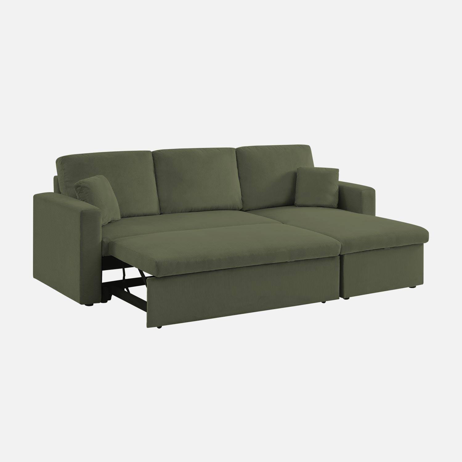 3-seater corduroy corner sofa bed, Ida corduroy, 219x132.5x84 cm Photo7
