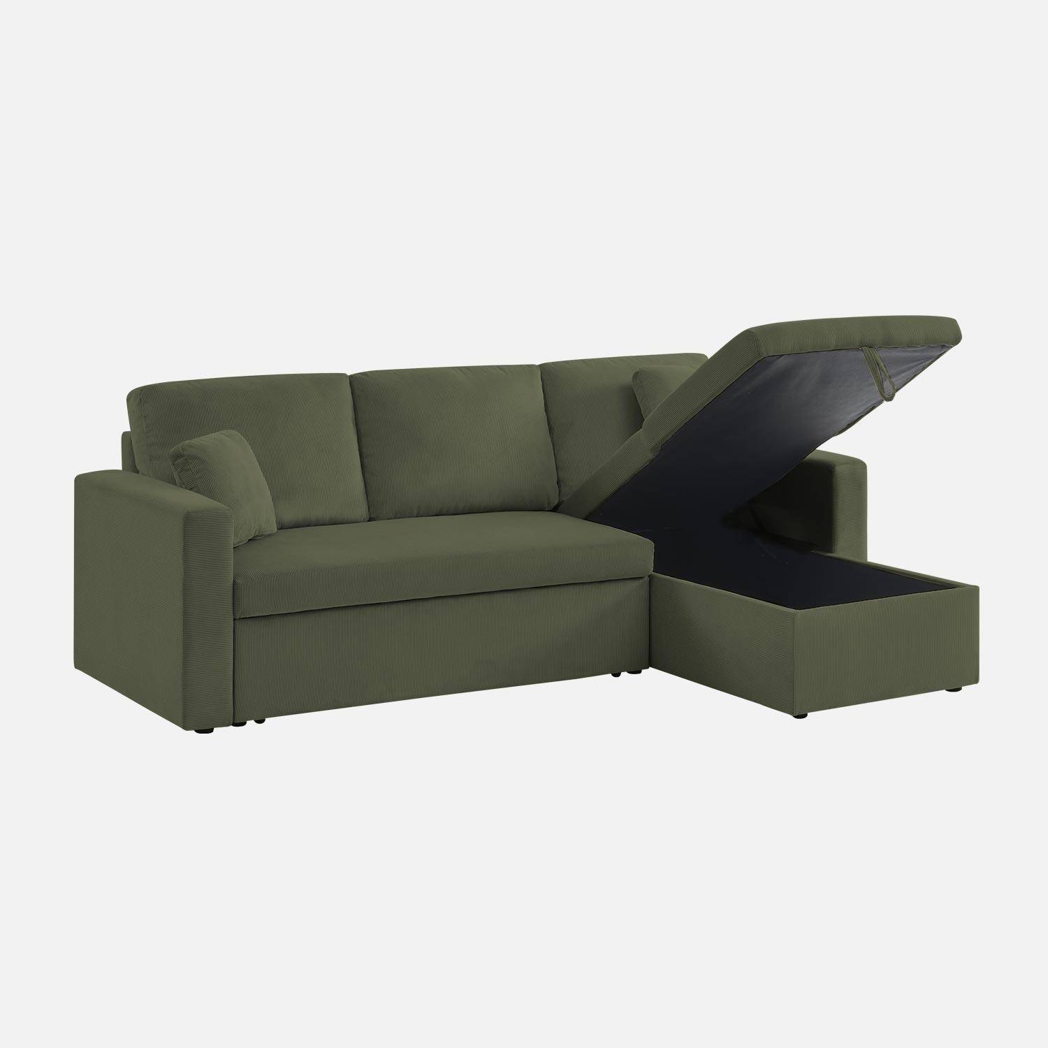 3-seater corduroy corner sofa bed, Ida corduroy, 219x132.5x84 cm Photo6