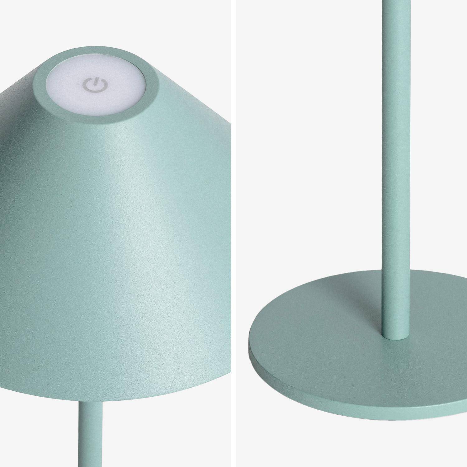 Draadloze oplaadbare LED vloerlamp voor binnen/buiten Adam, celadon groen H 135cm Ø 19cm Photo4
