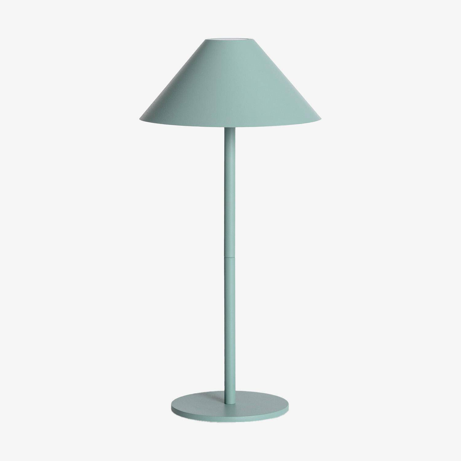 Draadloze oplaadbare LED vloerlamp voor binnen/buiten Adam, celadon groen H 135cm Ø 19cm Photo3
