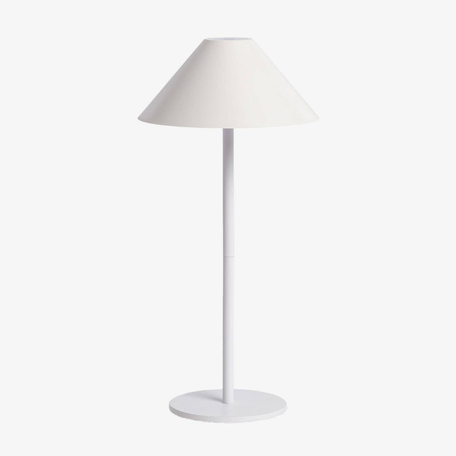 Lampe à poser intérieur/extérieur LED sans fil rechargeable Adam blanc H 135cm Ø 19cm Photo3