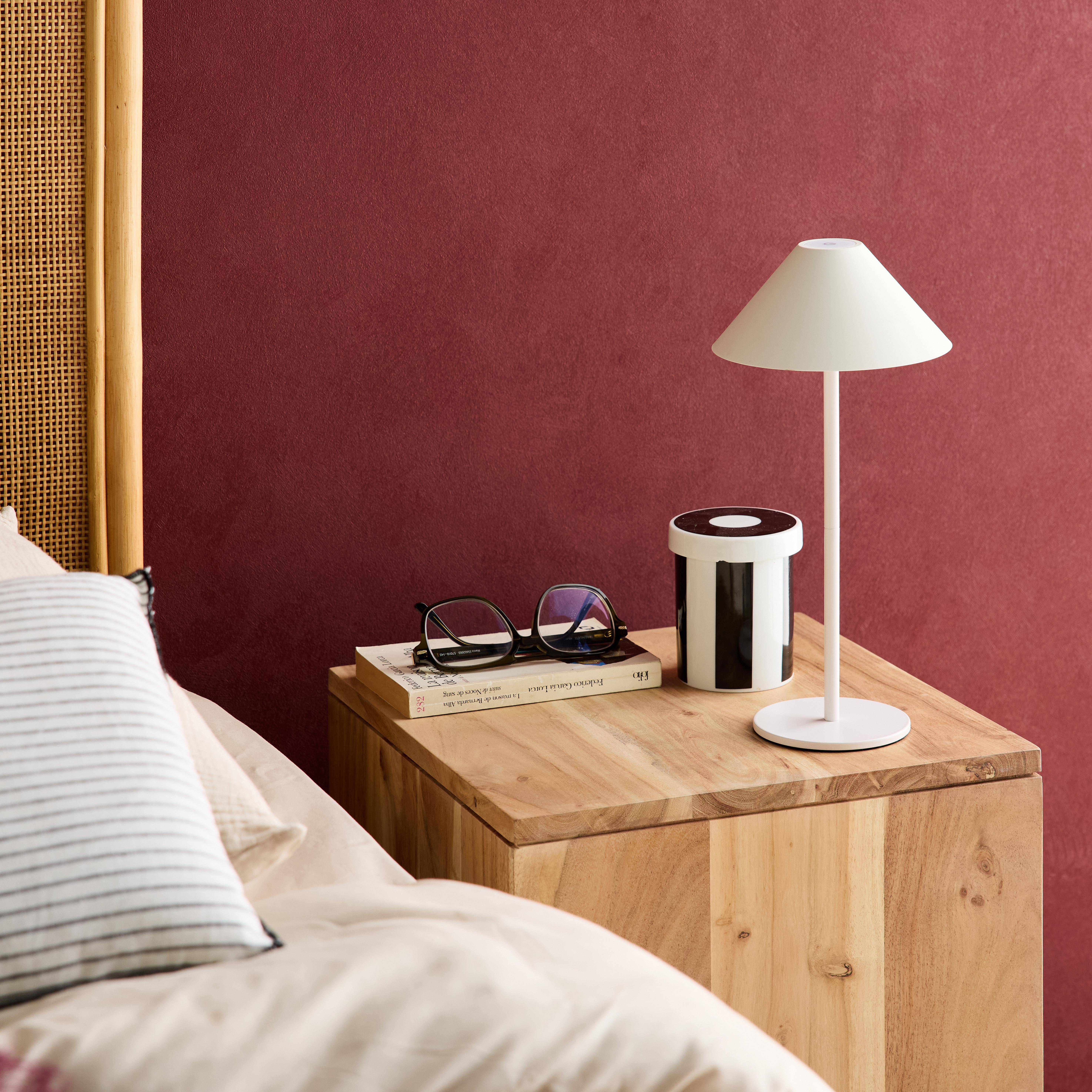Lampe à poser intérieur/extérieur LED sans fil rechargeable Adam blanc H 135cm Ø 19cm Photo1