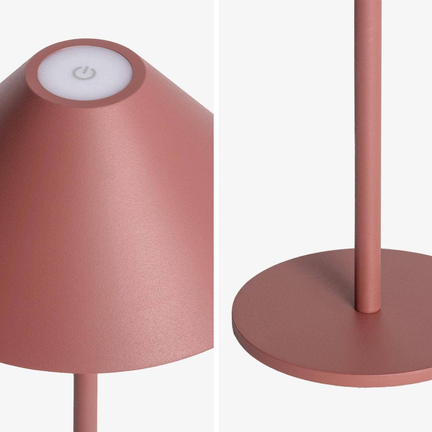 Lampe à poser intérieur/extérieur LED sans fil rechargeable Adam terracotta H 135cm Ø 19cm Photo4