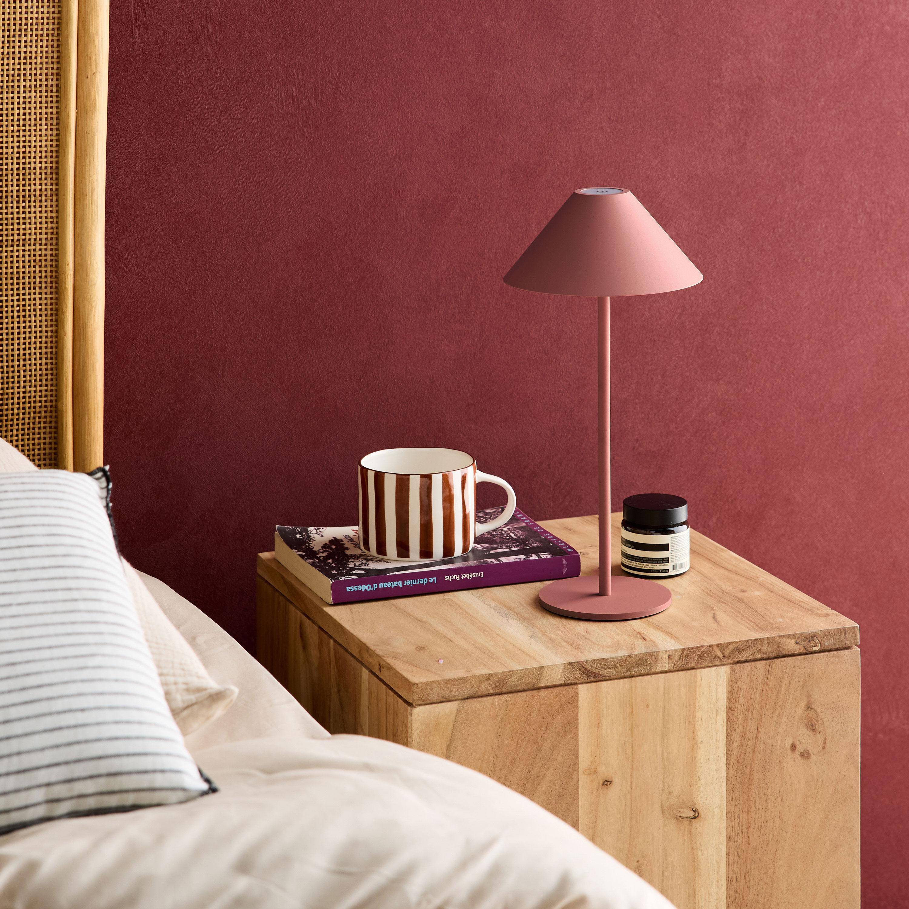 Lampe à poser intérieur/extérieur LED sans fil rechargeable Adam terracotta H 135cm Ø 19cm Photo1
