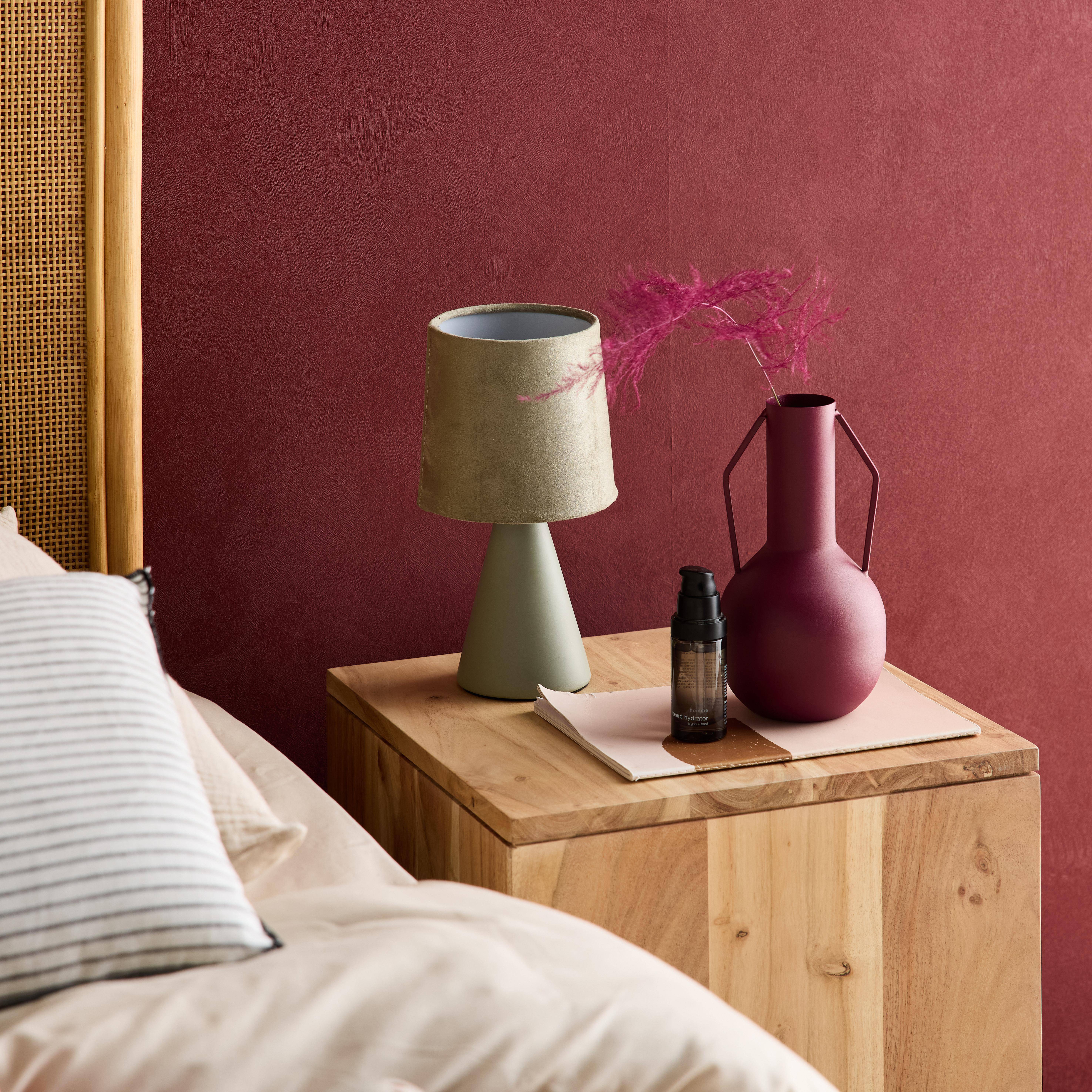 Lampada da tavolo interni ceramica, 13cm, Alban, Verde oliva, 13x13x25 cm,sweeek,Photo2
