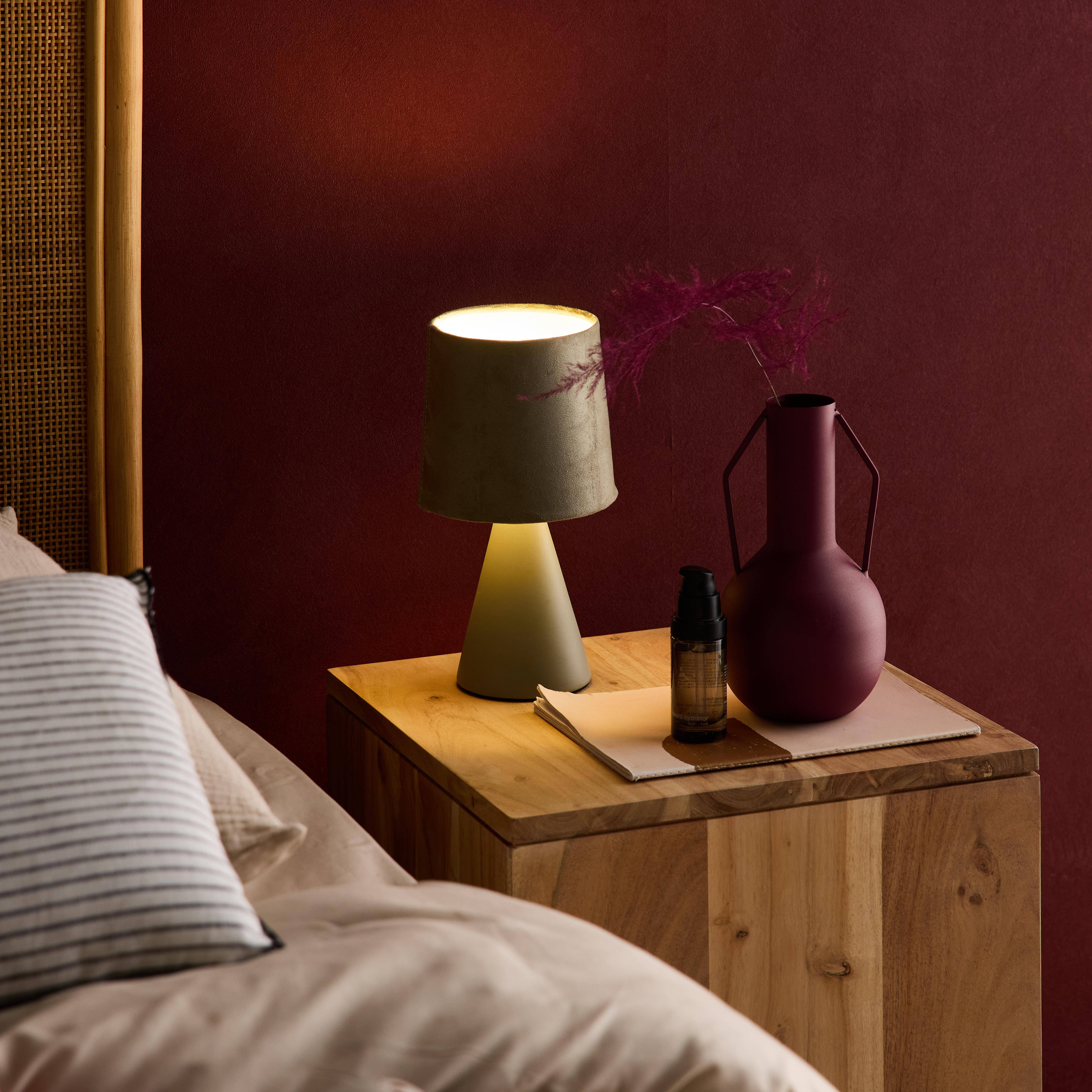 Lampada da tavolo interni ceramica, 13cm, Alban, Verde oliva, 13x13x25 cm,sweeek,Photo1