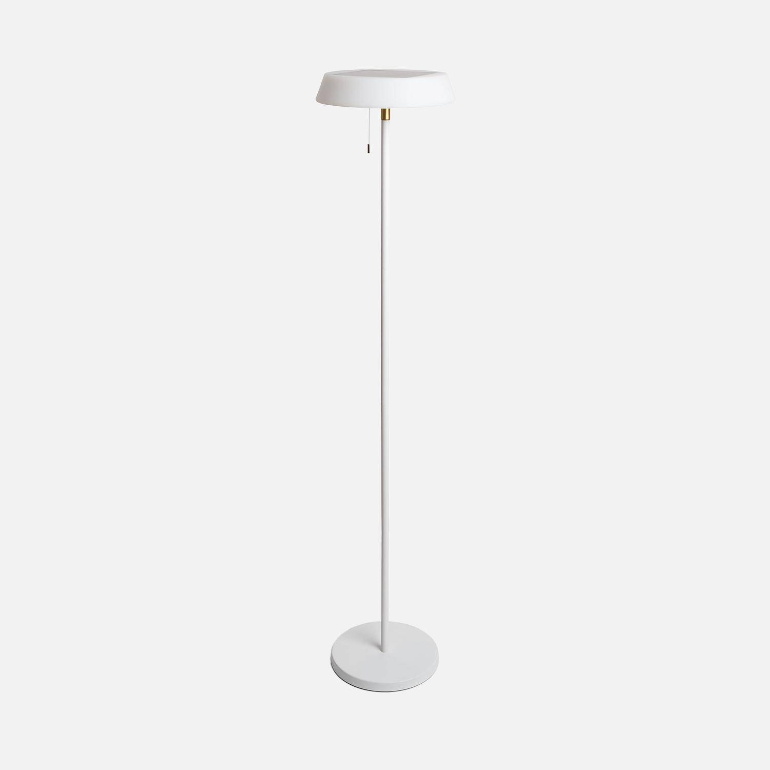Lámpara solar LED exterior, 150cm, Alex, Blanco, 30x30x150 cm Photo1